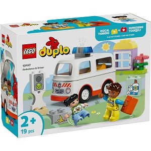 LEGO KOCKE Duplo Kola hitne pomoći i vozač 10447, 2+god.