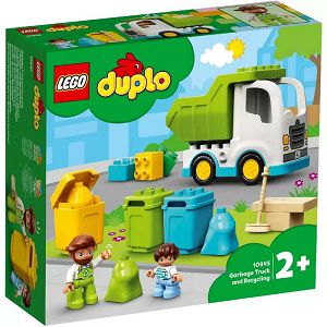 LEGO Kocke Duplo Smetlarski kamion i kante za reciklažu 10945, 2+god.