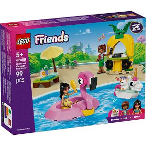 LEGO KOCKE Friends Zabava na bazenu s jednorogom i flamingom 42658, 5+god.