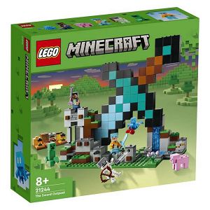 LEGO Kocke Minecraft Baza s mačem 21244, 8+god.