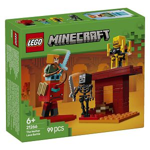 LEGO KOCKE Minecraft Bitka za lavu Nethera 21266, 6+god.