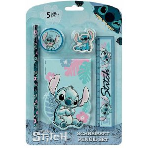 LILO & STITCH PISAĆI SET / olovka + šiljilo + gumica + ravnalo + blok
