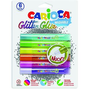 LJEPILO CARIOCA Glitter glue Multi colour 6x10.5ml 6/1