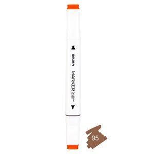 Marker Deli Twin Art&sketch,dvostrani,fineliner burnt sienna 637177