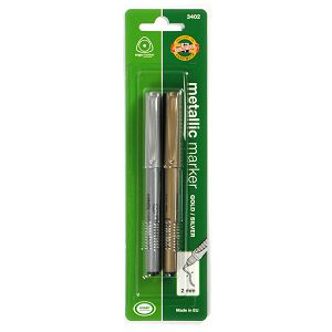 MARKER KOH-I-NOOR 3402 metallic zlato+srebro set.2/1 2mm 233985