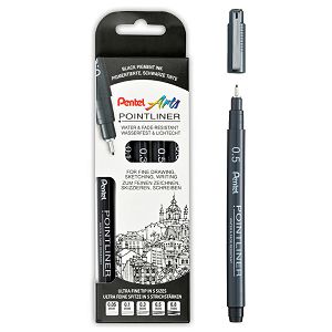 MARKER PENTEL Pointliner S20P-5 5/1,set-A 0.05/0.1/0.3/0.5/0.8mm 055012