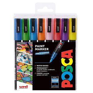 Marker UNI Posca PC-3M 8/1 za hobby i art,šljokaste boje,vodootporan,0.9-1.3mm