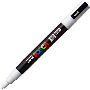 MARKER UNI Posca PC-3M za hobby i art, vodootporan, 0.9-1.3mm bijeli