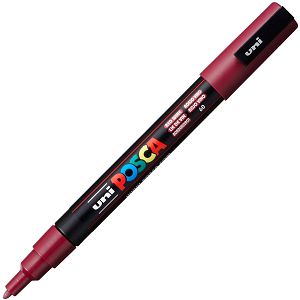 MARKER UNI Posca PC-3M za hobby i art, vodootporan, 0.9-1.3mm crveni boja vina