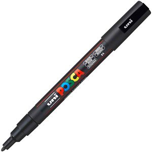 MARKER UNI Posca PC-3M za hobby i art, vodootporan, 0.9-1.3mm crni