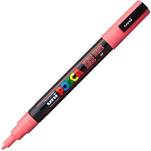 MARKER UNI Posca PC-3M za hobby i art, vodootporan, 0.9-1.3mm koraljno rozi