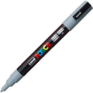 MARKER UNI Posca PC-3M za hobby i art, vodootporan, 0.9-1.3mm sivi