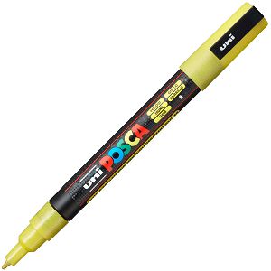 MARKER UNI Posca PC-3ML za hobby i art, vodootporan, glitter, 0.9-1.3mm žuti