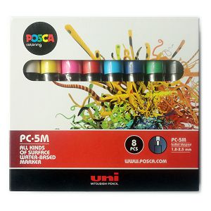 MARKER UNI Posca PC-5M 8/1 za hobby i art, vodootporan, 1.8-2.5mm