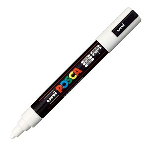 Marker UNI Posca PC-5M za hobby i art, vodootporan, 1.8-2.5mm bijeli