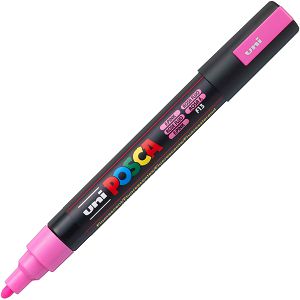 Marker UNI Posca PC-5M za hobby i art, vodootporan, 1.8-2.5mm fluo rozi