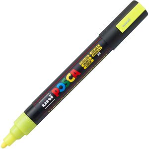 Marker UNI Posca PC-5M za hobby i art, vodootporan, 1.8-2.5mm fluo žuti