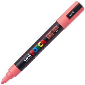 Marker UNI Posca PC-5M za hobby i art, vodootporan, 1.8-2.5mm koraljno rozi