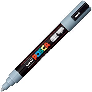 Marker UNI Posca PC-5M za hobby i art, vodootporan, 1.8-2.5mm sivi