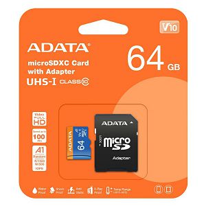 Memory card SD 64GB Premier A1,micro SDXC, Class 10, Transcend 1000.0000Mb/s