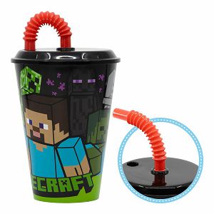 Minecraft Čaša sa slamkom 430ml 0430