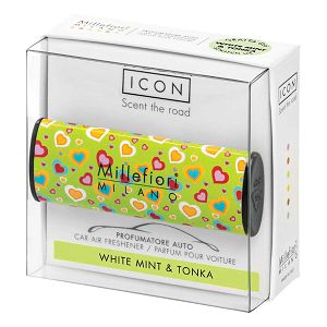 MIRIS ZA AUTO Millefiori Icon Cuori & Fiori White Mint & Tonka (miris do 2 mjeseca)