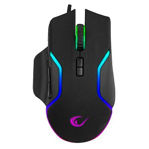 Miš RAMPAGE MIRACLE, 7200 DPI, USB, žičani, RGB, crni