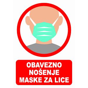 NALJEPNICA A5 pvc (Obavezna maska za lice)