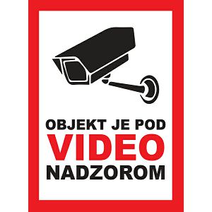 Naljepnica OBJEKT JE POD VIDEO NADZOROM