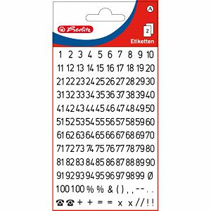 NALJEPNICE STICKERS HERLITZ brojevi crni 837161 