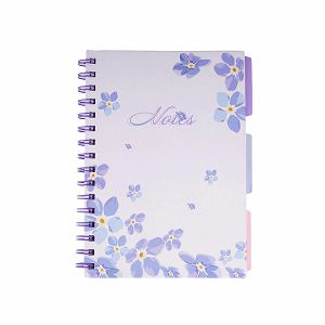 NOTES A5 spiralni Violet Flowers