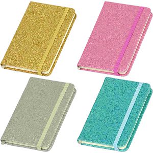 Notes Glitter A6 s gumicom 508542 4boje