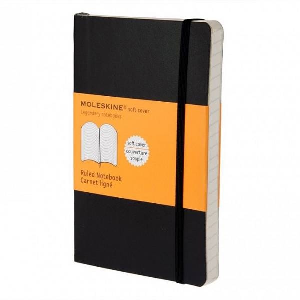 Notes Moleskine Soft crni crte 9x14cm/192 listova