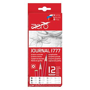 Olovka drvena AERO 1777 Journal 12/1 8B,6B,4B,3B,2B,B,HB,F,H,2H,4H,5H