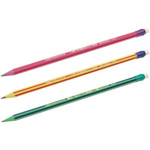 Olovka grafitna Bic evolution 646 stripes sa gumicom 8960342 3boje