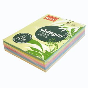 Papir Adagio Pastelne boje MIX A4 80gr 500/1