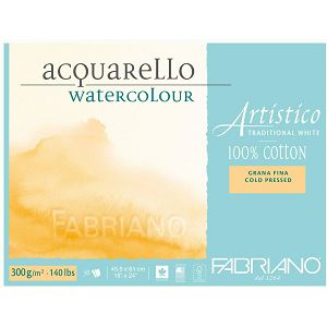 PAPIR FABRIANO 45.5x61cm 300gr 10lista Artistico za akvarel 30014561