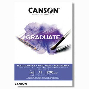 Blok za različite tehnike A5 200gr/20Lista Canson Graduate