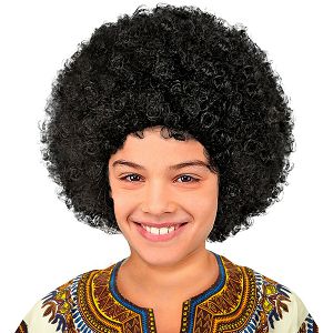 Perika crna kratka,afro,dječja Widmann Milano PartyFashion 625000