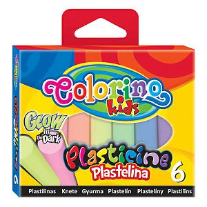 Plastelin COLORINO kids svijetli u mraku 42697PTR 6/1