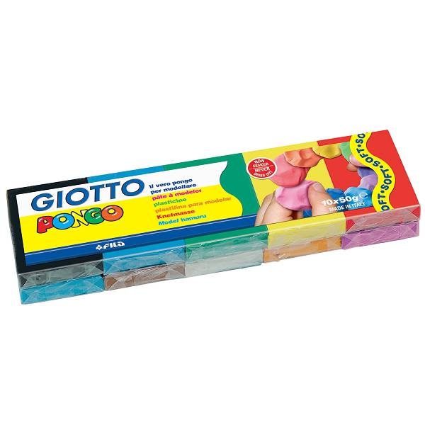 Plastelin Giotto Pongo Fila, 10 boja x 50g, 10/1