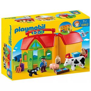 PLAYMOBIL KOCKE 6962,1/1,5god.Prijenosna farma sa životinjama 069627