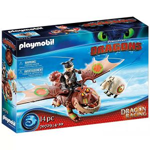 PLAYMOBIL KOCKE 70729,4-10god.Utrka zmajeva:Fishlegs i Meatlug 707291