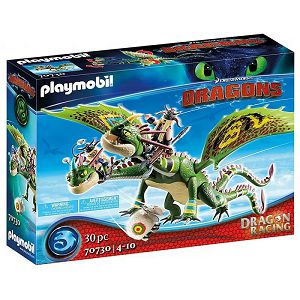 PLAYMOBIL KOCKE 70730,4-10god.Utrka zmajeva:Ruffnut i Tuffnut sa Barfom i Belcho