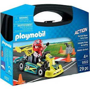 PLAYMOBIL KOCKE Action 9322,4+god., u koferčiću, go-kart trkač 093226