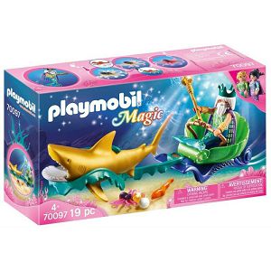 PLAYMOBIL KOCKE Magic 70097, 4+god. Kralj mora s kočijom morskih pasa 700971