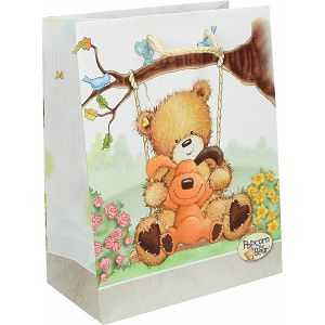 POKLON VREĆICA Popcorn bear 26x32.4x12.7cm velika L, mat 426842