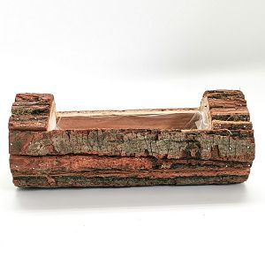 Posuda drvena natur 25x9cm borova kora 002395