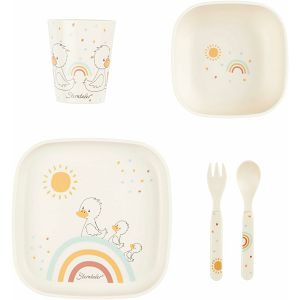 PRIBOR ZA JELO Edda zdjelica+šalica+tanjur+žlica+vilica Sterntaler 156567