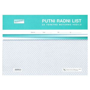 Putni radni list za Teretno motorno vozilo NCR,2x50 listova,VI-26/NCR NN